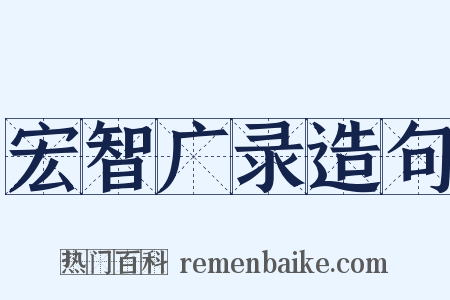 宏智广录造句是什么意思的图片